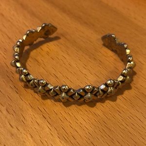 J. Crew Goldtone Art Deco Cuff Bracelet